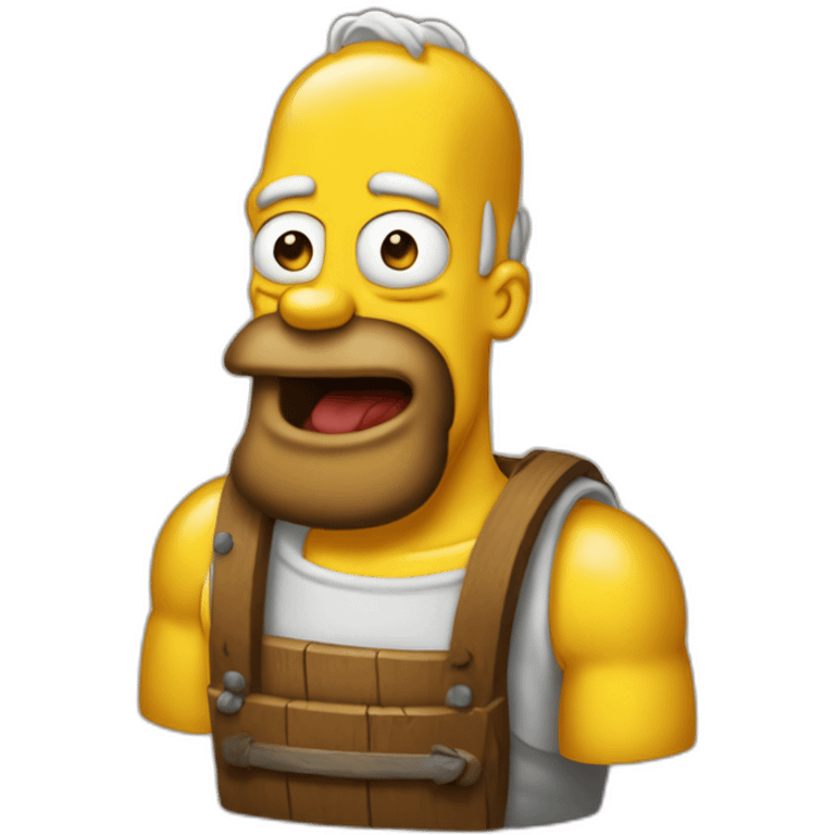 Homer boit une bière emoji