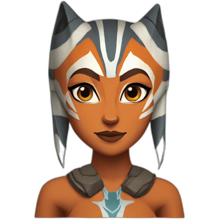 Sexy Ahsoka Tano (portrait, front facing) bikini (small horns) emoji