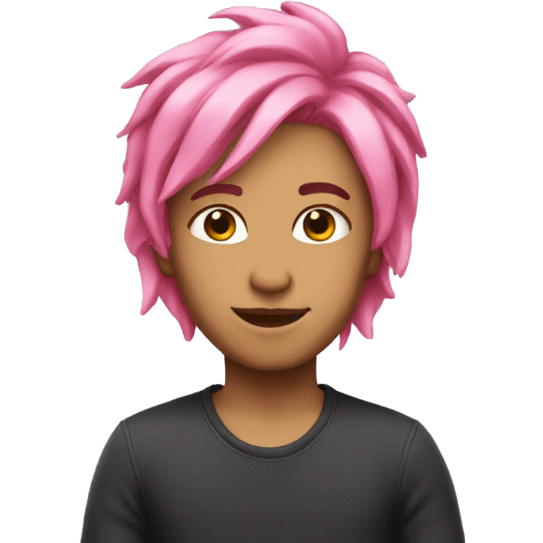 Pink hair  emoji