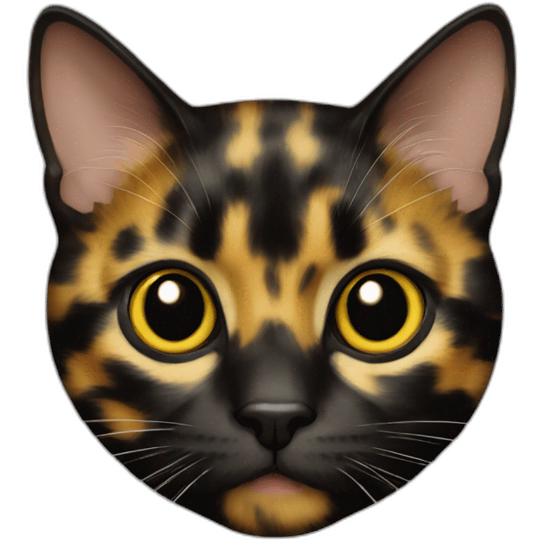 Black and yellow tortoiseshell cat emoji