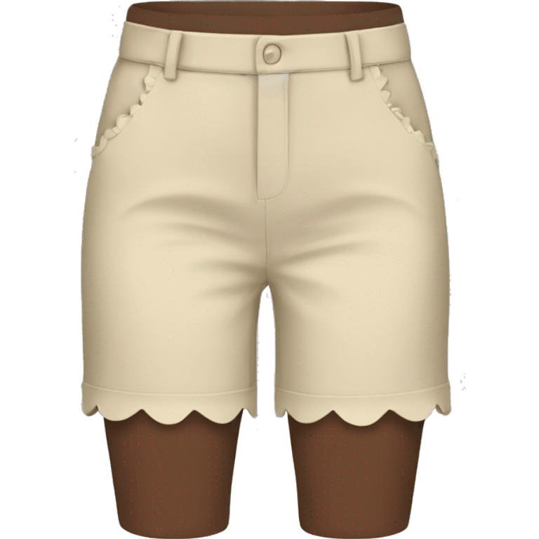 Beige scalloped shorts emoji