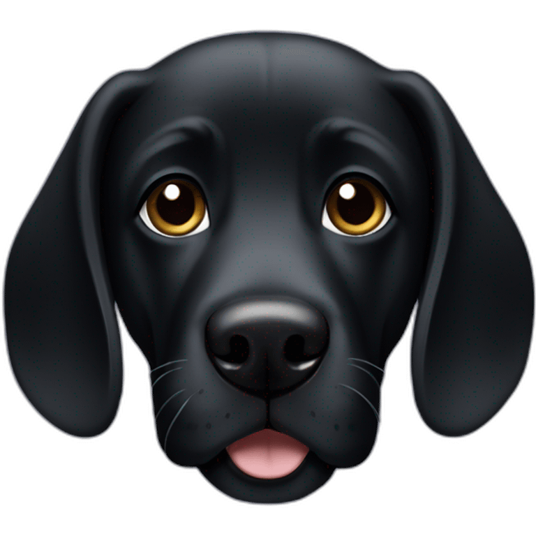 black friendly dog face emoji