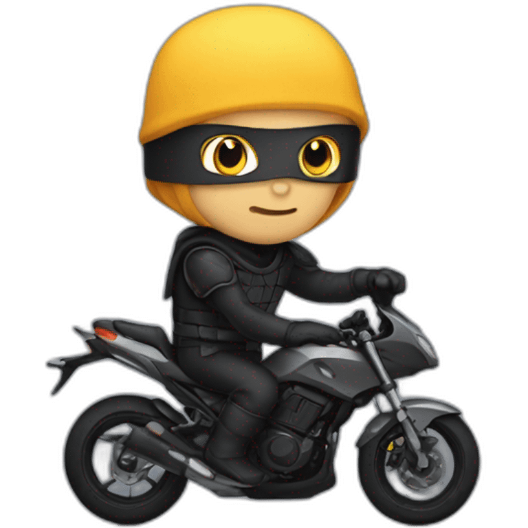 Ninja en moto emoji