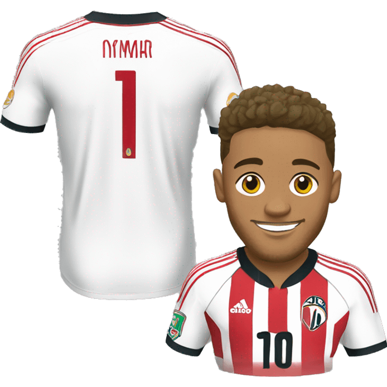 Neymar com a camisa do sao paulo emoji