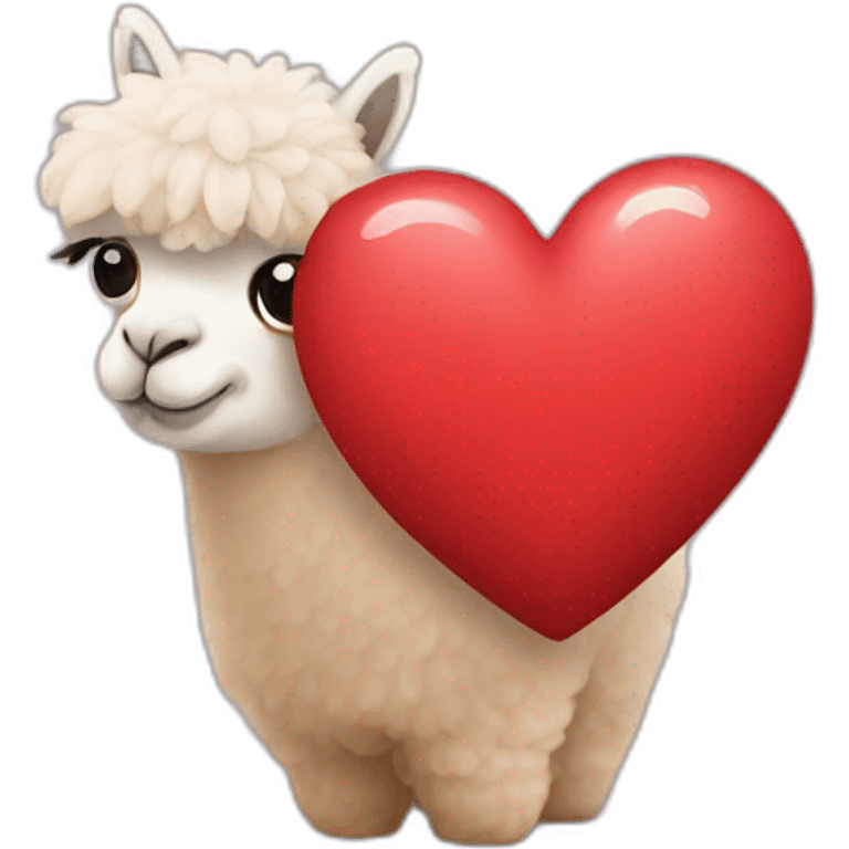 alpaca heart emoji