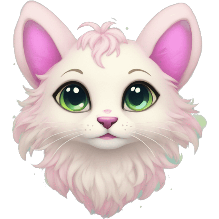 Kawaii bright fantasy ethereal anthro fursona animal emoji