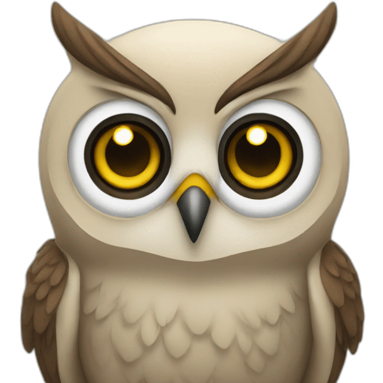 An annoying owl emoji