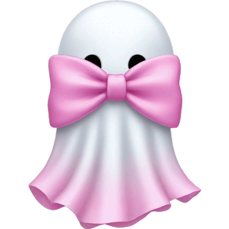 Ghost + pink bow emoji