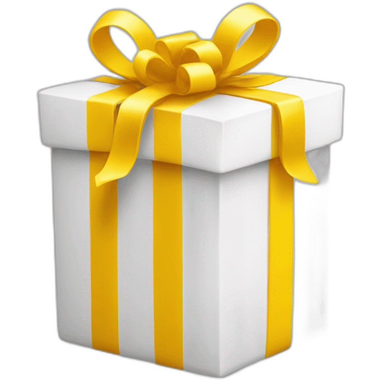 gift yellow and white emoji