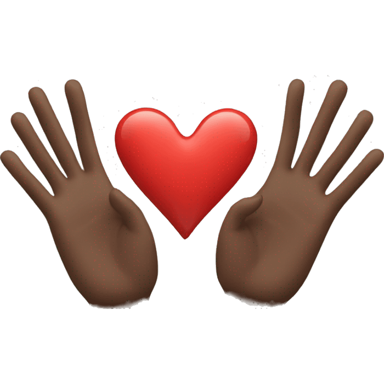 Person with a heart on his hands emoji