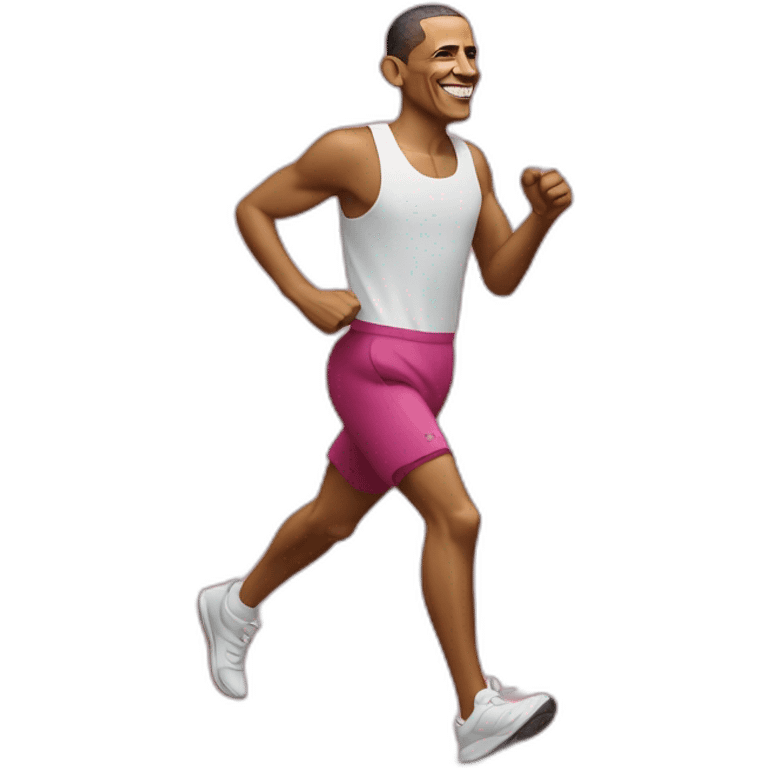 barack obama in rose jogging emoji