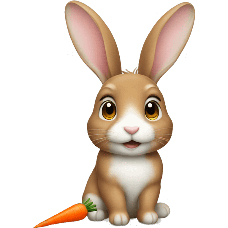 Bunny with carrot emoji