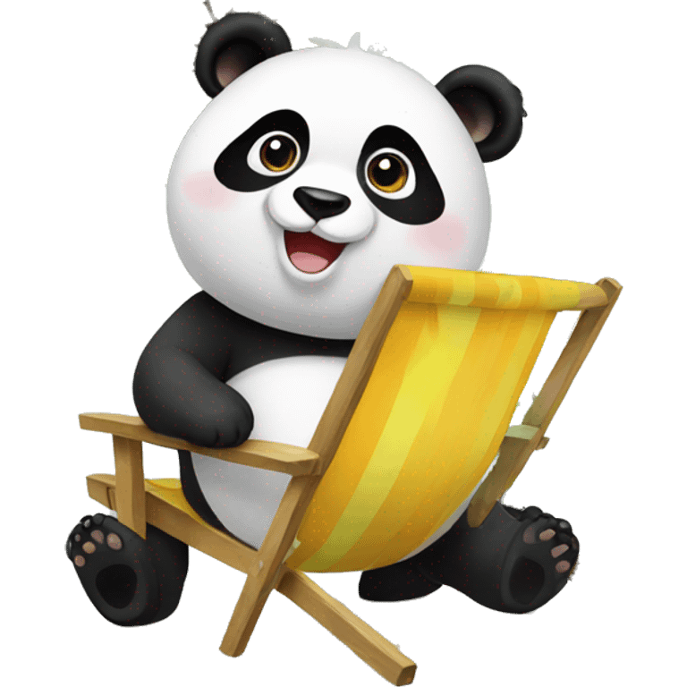 Panda summer enjoy emoji