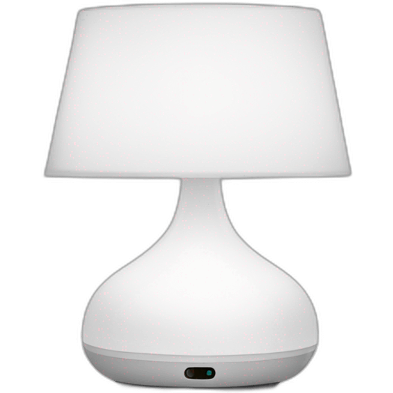 white smart home lamp emoji