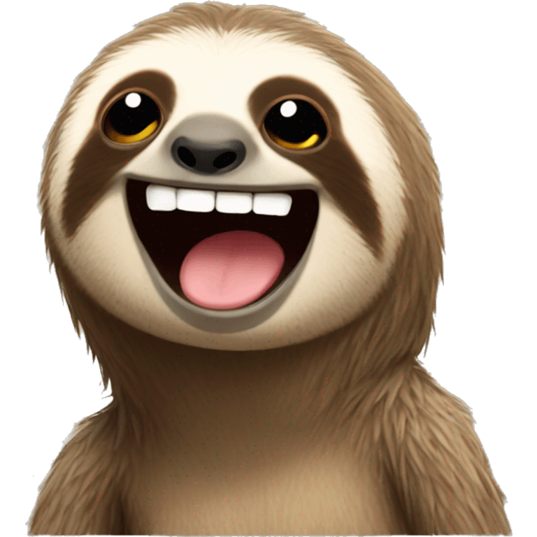 Sloth laughing with tears emoji