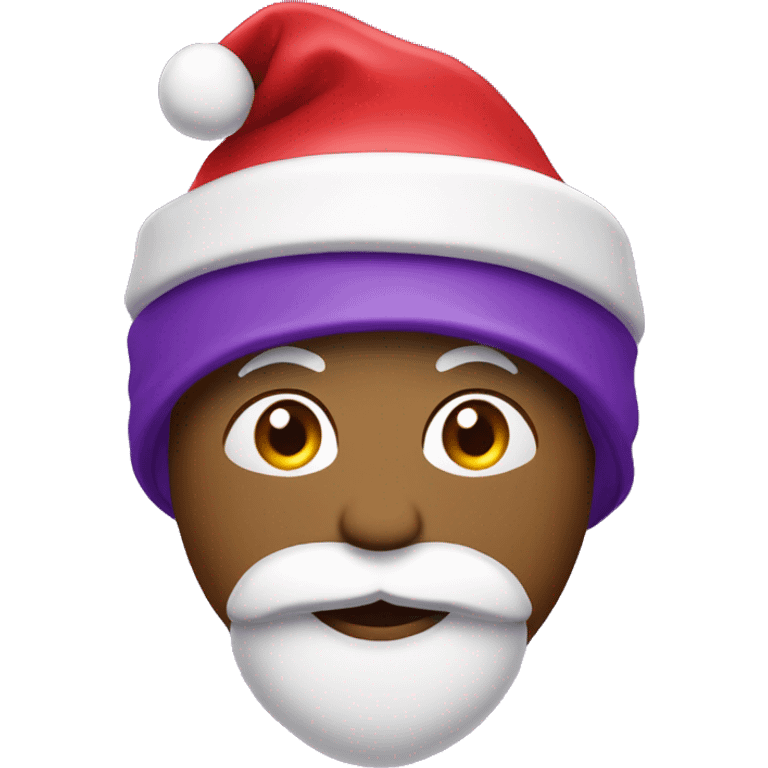 Purple Heart wearing a red santa hat emoji