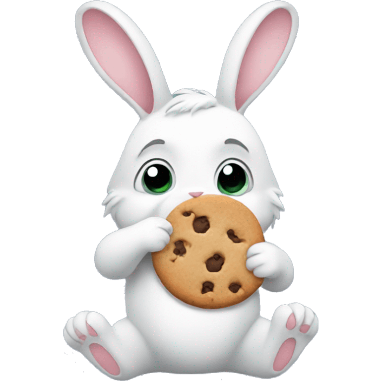 rabbit holds cookie emoji