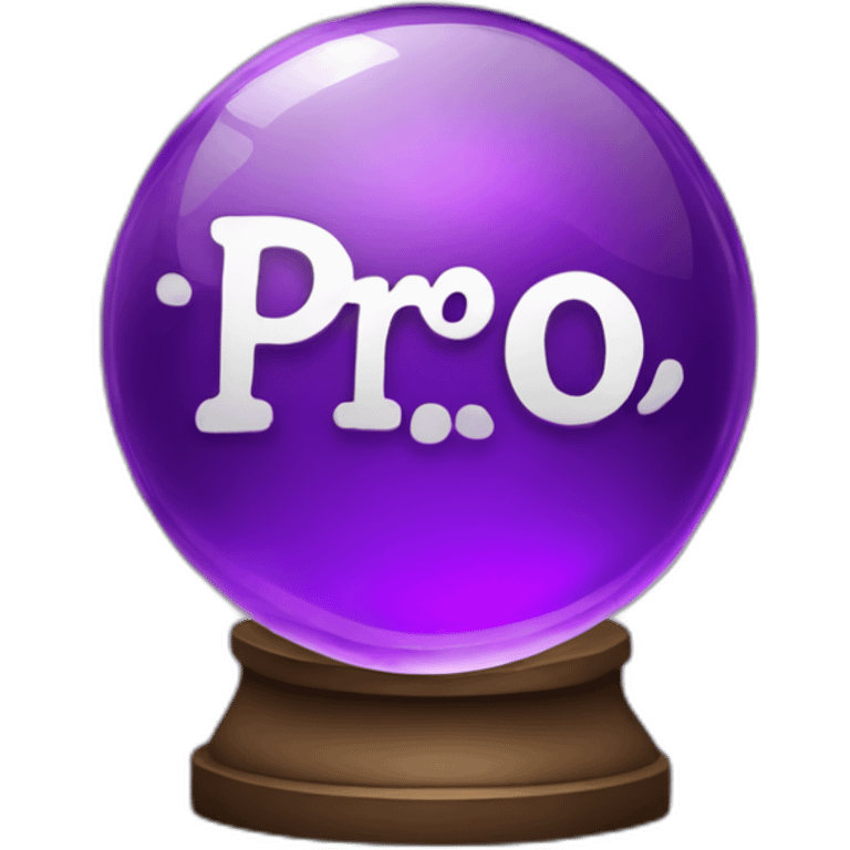 word "Pro" in purple crystal ball emoji