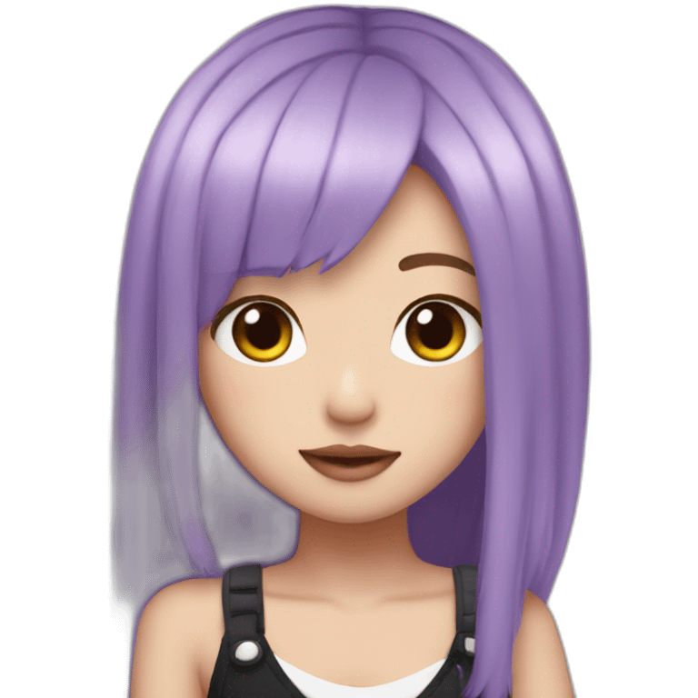 Blackpink members with soft purple hair  emoji