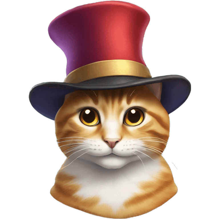 Magic cat with hat emoji