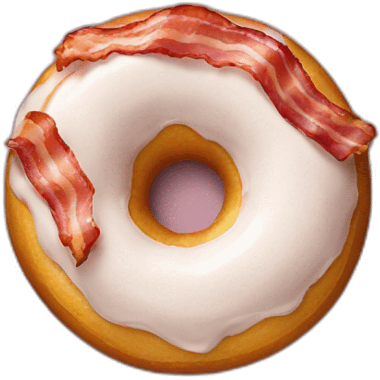 donut with bacon on top emoji