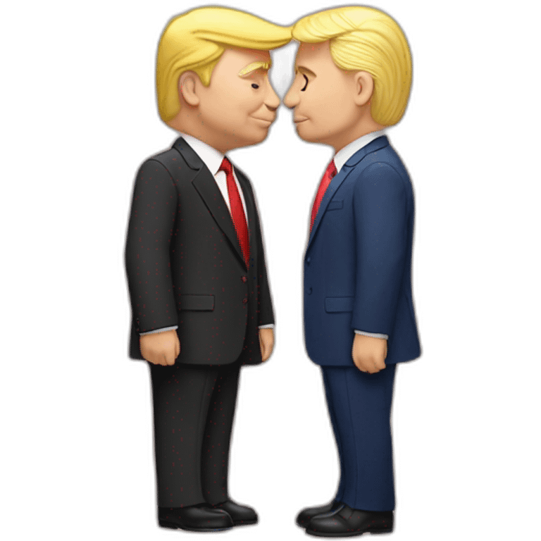 trump-and-putin-kissing,-lgbtq+ friendly, positivity, inclusiveness emoji