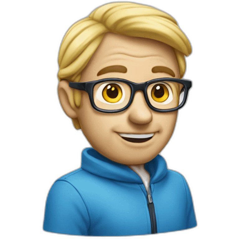 journalist smurf emoji