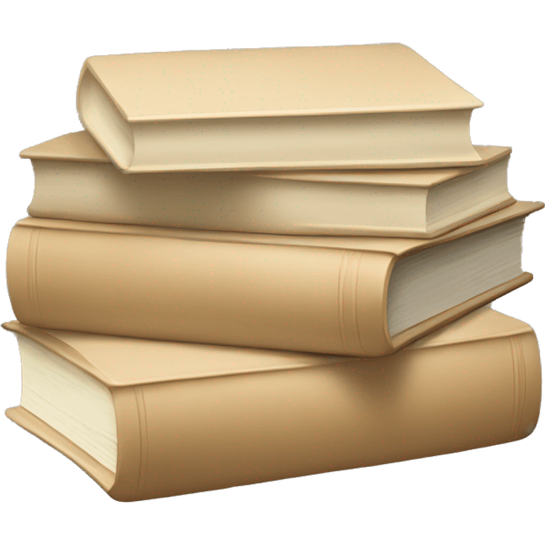 stack of beige books, aesthetics  emoji