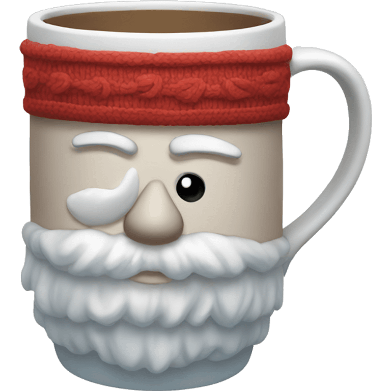 Mug with winter details emoji