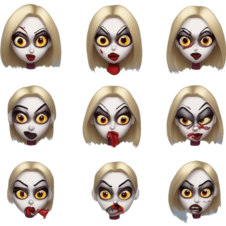 Vampire Harley Quinn in Uncle Scrooge style, mysterious eyes, intricate lips, masterpiece pose emoji