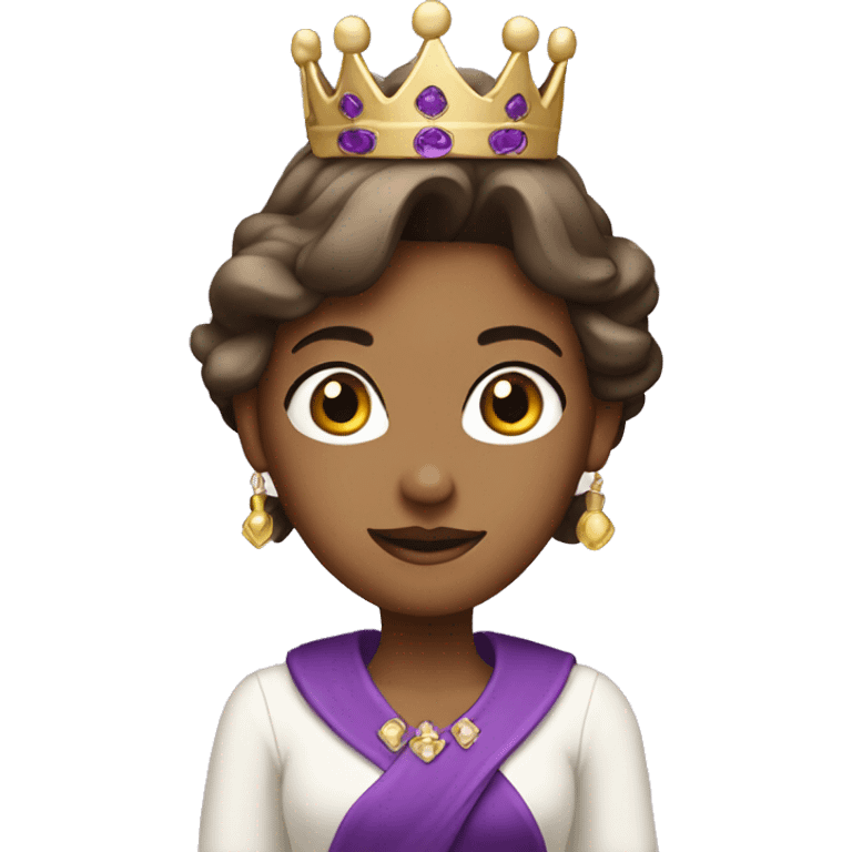 royal princess in purple crown emoji