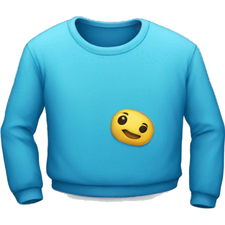 blue long sleeved tshirt no person emoji