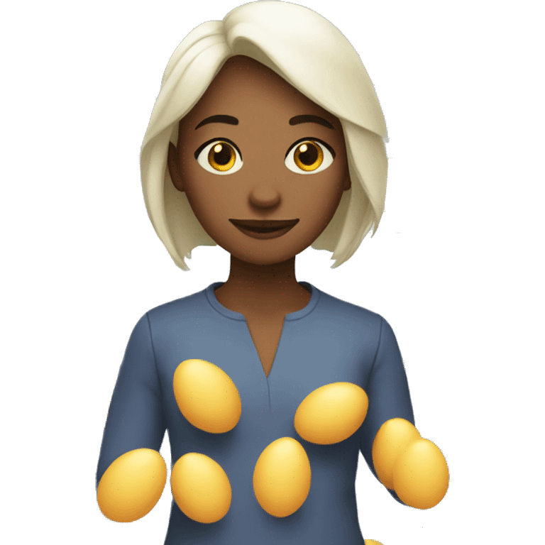 Girl who invented eggs  emoji