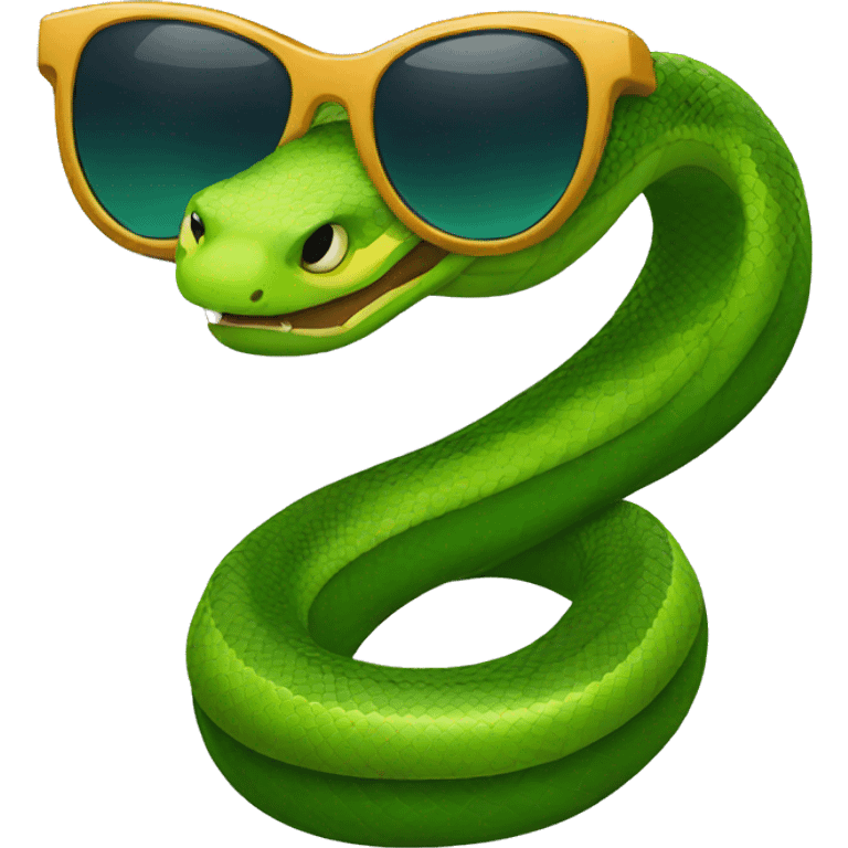 Snake with sunglasses emoji