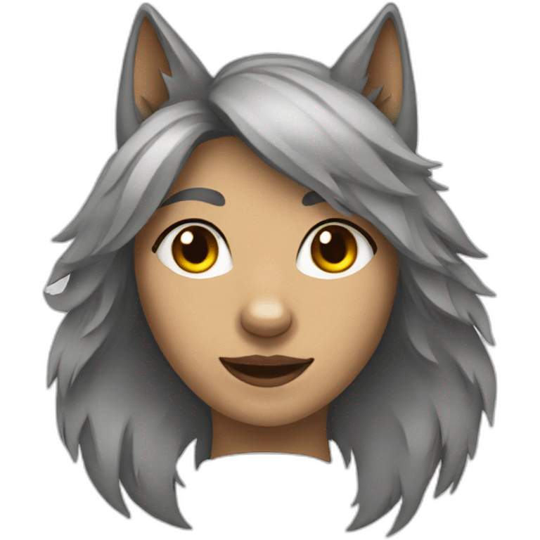 Female wolf  emoji