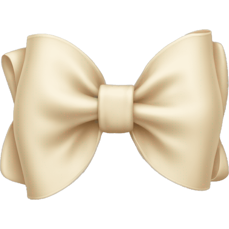 A cream colored bow emoji