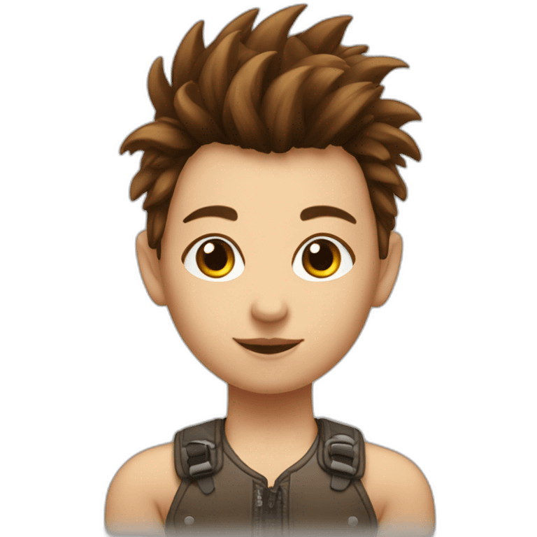 moni with brown hair from germany with a mohawk emoji