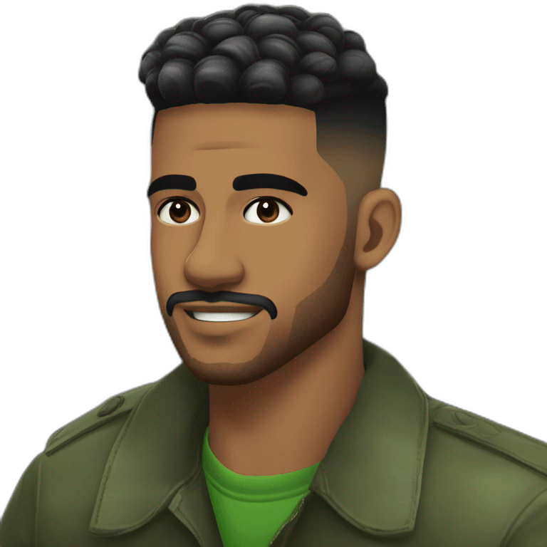 Barber Cariocas do Rio de Janeiro Brasil, criar do RJ roupas típicas da favela Streetwear black Brazilian young favela barberman doing a degradê militar fade haircut in a black Brazilian Man emoji