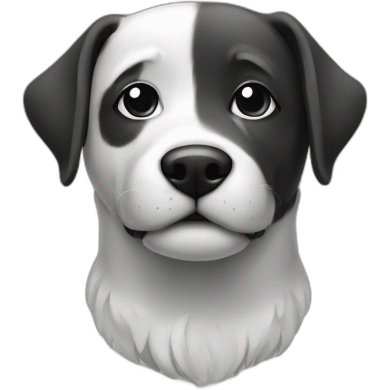 Dog Water black and White emoji