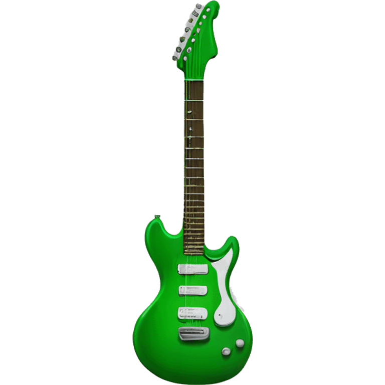 green electric guitar emoji