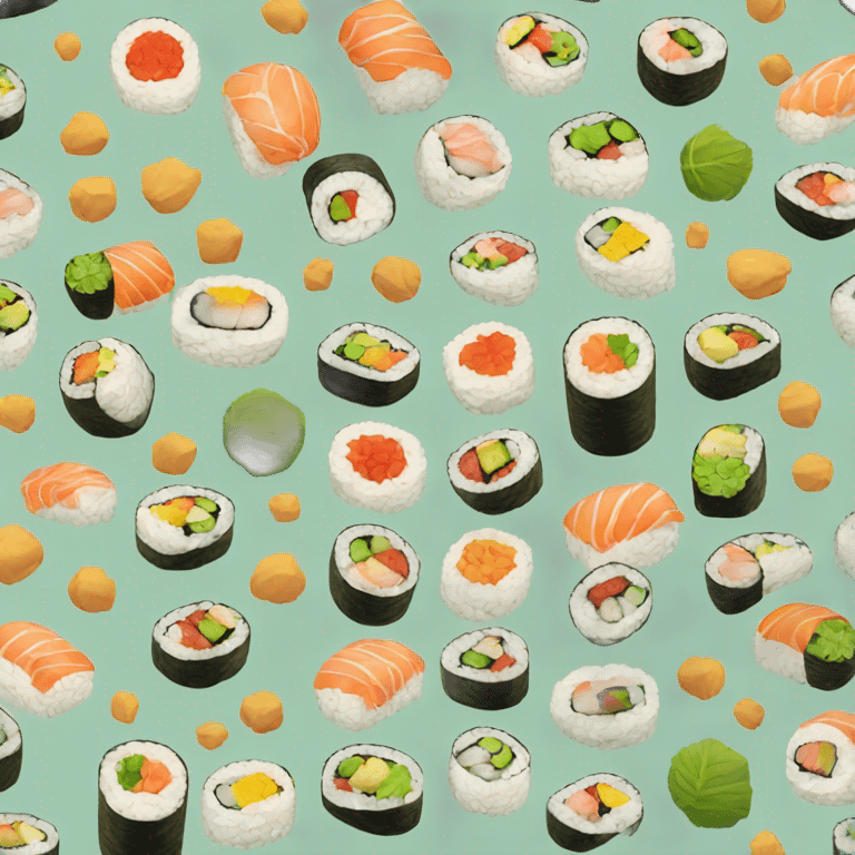 one sushi rolls emoji