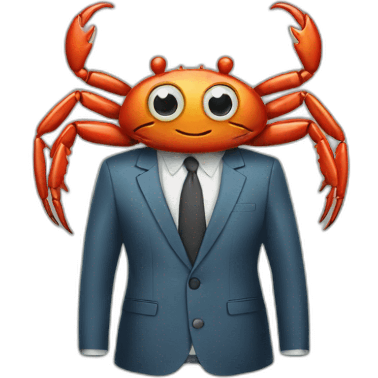 business suit crab emoji