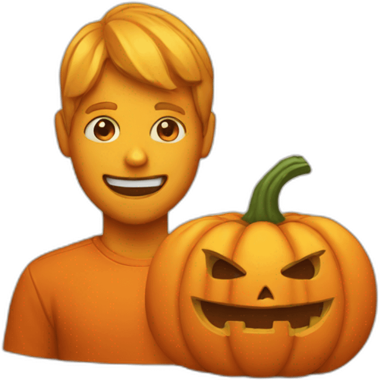 Pumpkin carving emoji