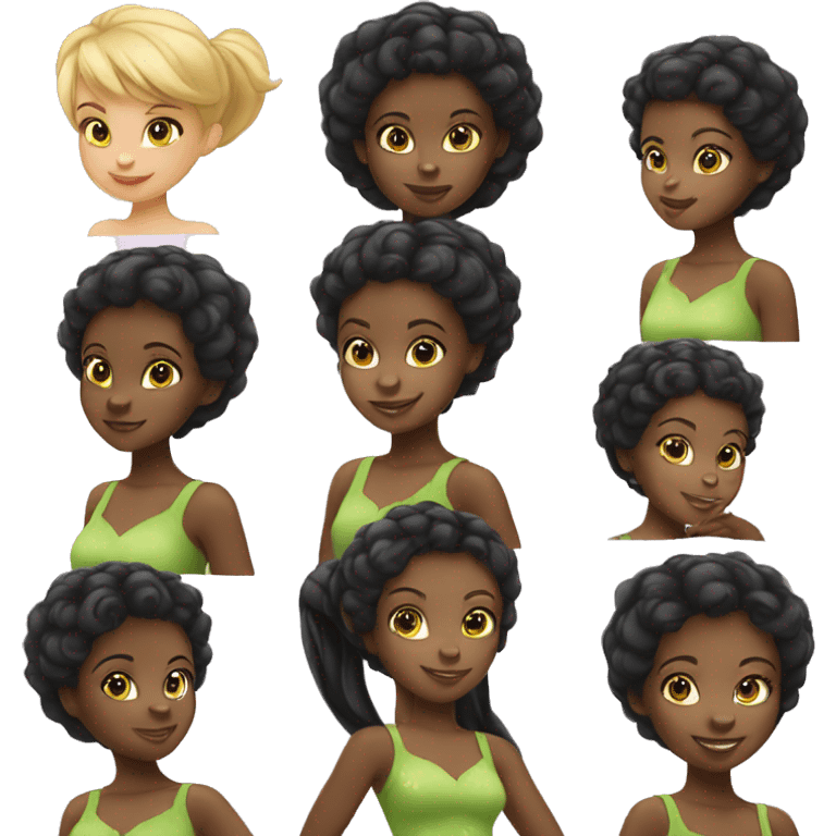 Black girl tinkerbell emoji