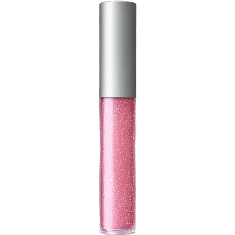 Light Pink sparkly lip gloss tube emoji