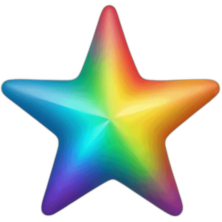 A rainbow star emoji