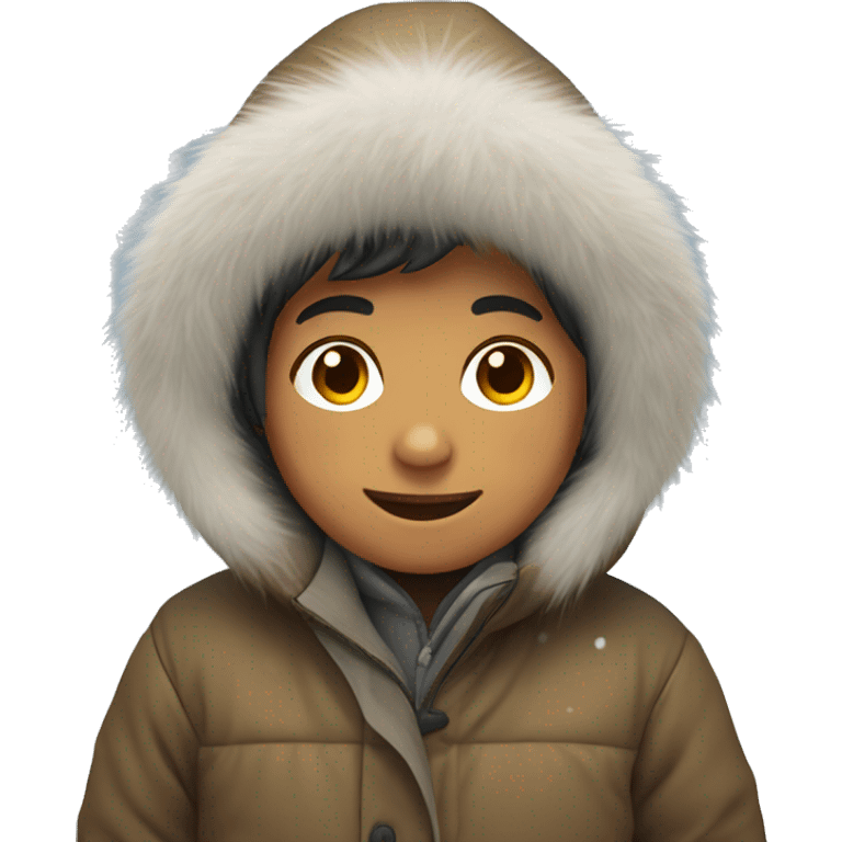 ESKIMO KID IN SNOW emoji