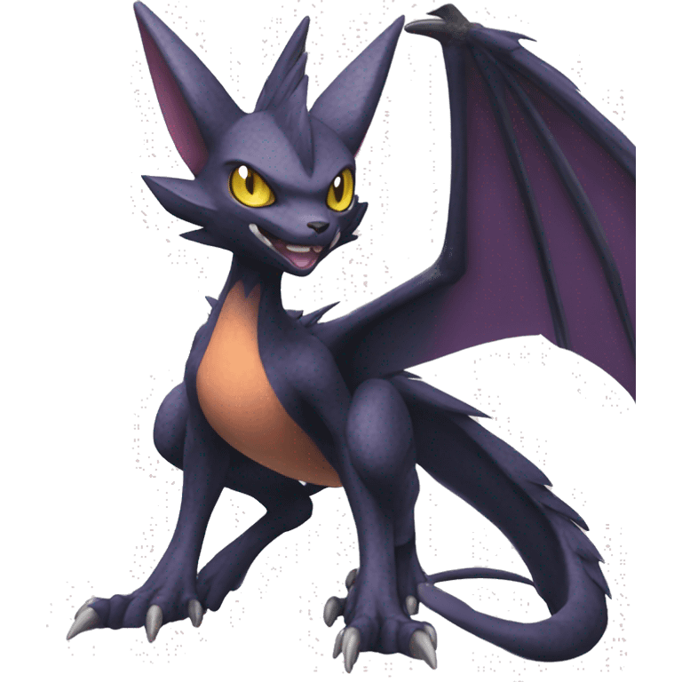 Cool Nargacuga-Noivern-Pokémon-cat Full Body emoji