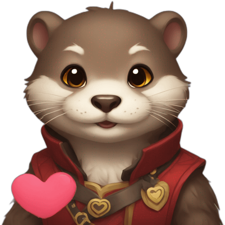 otter with heart genshin emoji