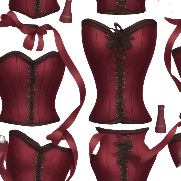 wine red Corset  emoji